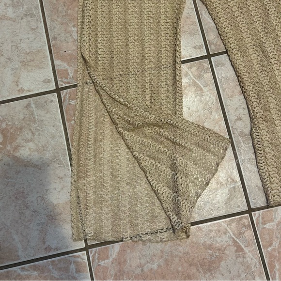 open knit beach swim pants low waist metallic fishnet - Picture 6 of 7